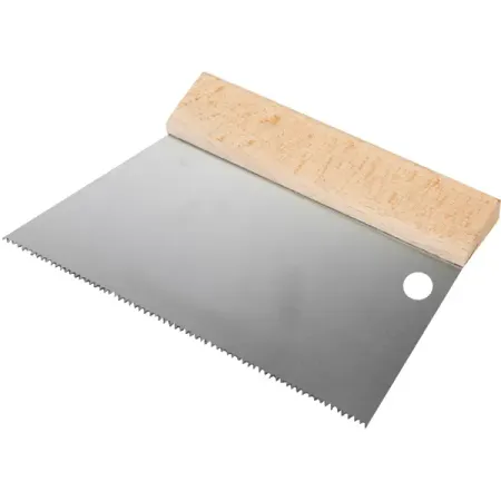 Шпатель зубчатый для клея Dominus 180 мм S3, нержавеющая сталь