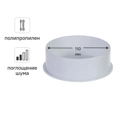 Заглушка 110 мм Equation с шумопоглощением