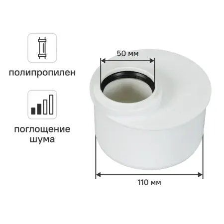 Переход эксцентрический короткий Equation 110/50 мм с шумопоглощением голос техники переход советского кино к звуку 1928 1935