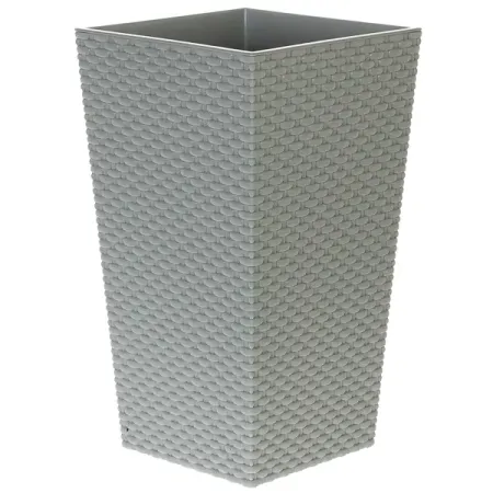 Кашпо Idea Ротанг 26x26x45.7 см v7.6 л пластик серый искусственные декоративные виноградные гроздья из пластика