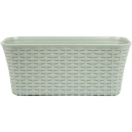 Ящик балконный Idea Ротанг 40x18x16 см v11 л пластик серый