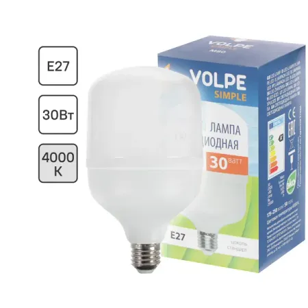 Лампа светодиодная Volpe Е27 30 Вт 2500 Лм свет холодный белый 2 шт задняя светодиодная лампа для suzuki grand vitara 1998 2016 2007 2008 2009 2010 2011 2012 2013