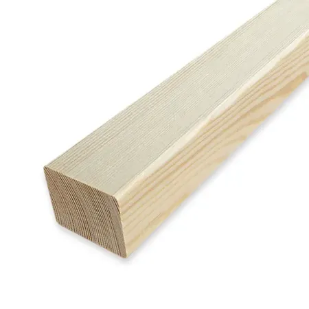 Декоративный брусок сращенный 40x50x2200 мм хвоя сорт Экстра прямой с фаской угла