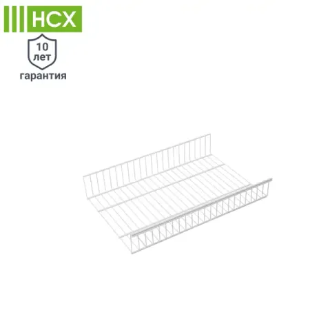 Полка-корзина проволочная НСХ 55.3x9.5x37.9 см сталь цвет белый полка корзина сетчатая larvij 603x306x118мм белый