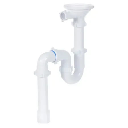 Сифон для мойки прямоточный одинарный с разрывом потока струи