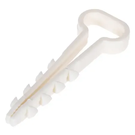 Дюбель-хомут Oxion D6-12 мм для плоского кабеля цвет белый 100 шт.