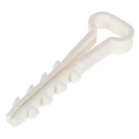 Дюбель-хомут Oxion D5-10 мм для плоского кабеля цвет белый 100 шт.