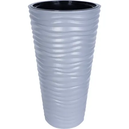 Кашпо Idea Дюна ø34 h63 см v42 л пластик серый