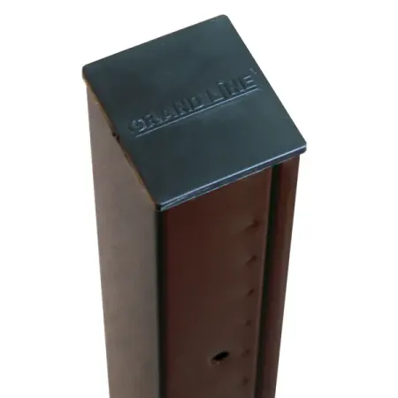 Столб для забора 62x55 мм 2.5 м 5 отверстий RAL 8017 коричневый