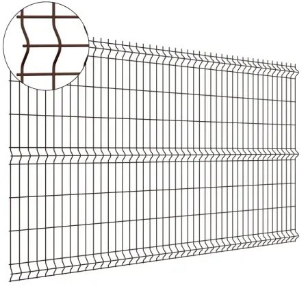 3D панель для забора Grand Line Light 2.5x1.53 м оцинкованный RAL 8017 коричневый