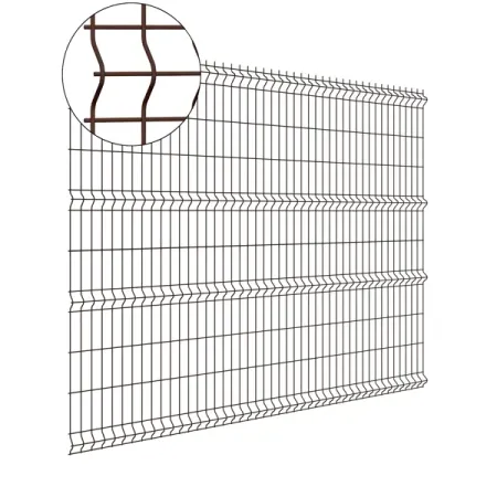 3D панель для забора Grand Line Light 2.5x2.03 м шоколадно-коричневый RAL 8017