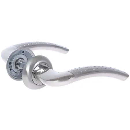 Ручка дверная на розетке Avers H-0826-A-NIS/NI алюминий цвет матовый никель/никель ручка дверная с замком сам зв9 6 13