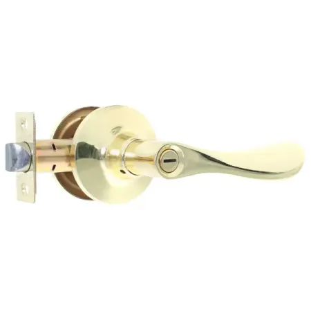 Ручка дверная на розетке Avers 8091-03 с фиксатором золото