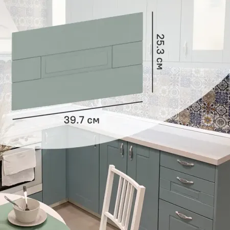 Фасад выдвижного ящика Томари 39.7x25.3 DELINIA ID см МДФ цвет голубой hafele комплект выдвижного ящика mx box s 552 56 693