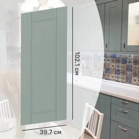 Фасад кухонного шкафа Томари 39.7x102.1 DELINIA ID см МДФ цвет голубой