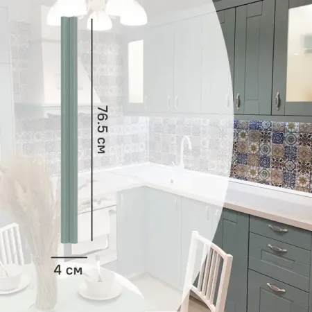 Угол для кухонного шкафа Томари 4x76.5 см Delinia ID МДФ цвет голубой