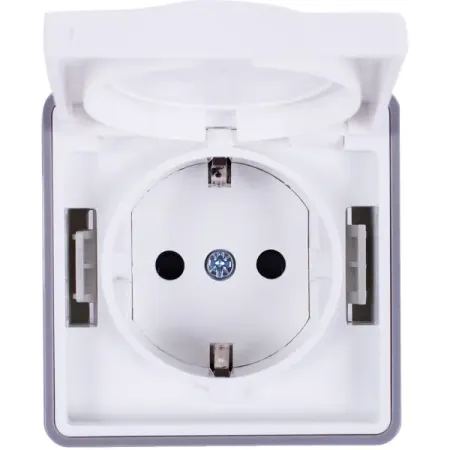 Розетка накладная влагозащищённая Werkel Gallant с заземлением с крышкой и шторками IP44 цвет белый отари захарович кандауров евангелие третьего завета