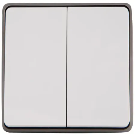 Выключатель накладной Werkel Gallant 2 клавиши IP44 цвет белый