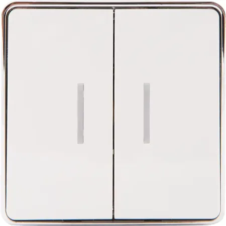 Выключатель накладной Werkel Gallant 2 клавиши с подсветкой цвет белый