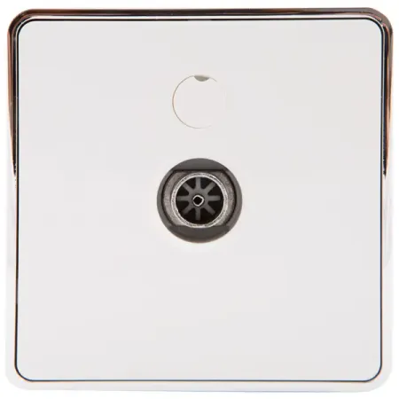 ТВ-розетка оконечная накладная Werkel Gallant звезда цвет белый