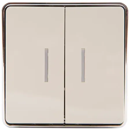 Выключатель накладной Werkel Gallant 2 клавиши с подсветкой цвет слоновая кость