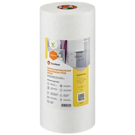 Подложка под обои перфорированная Isolon EcoHeat 3x500 мм 10 м 5 м² шлифовальная подложка noenname