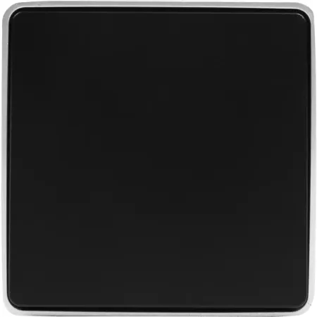 Выключатель проходной накладной Werkel Gallant 1 клавиша цвет чёрный с серебром