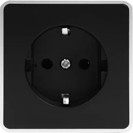 Розетка накладная Werkel Gallant с заземлением цвет чёрный с серебром учим математике 13 материалы открытой школы семинара учителей математики