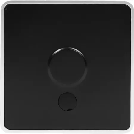 Вывод кабеля накладной Werkel Gallant цвет чёрный с серебром