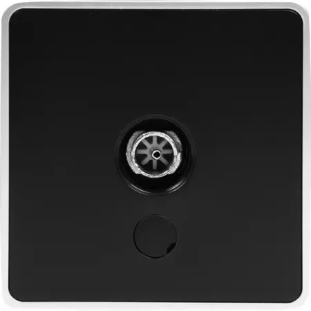 ТВ-розетка оконечная накладная Werkel Gallant звезда цвет чёрный с серебром