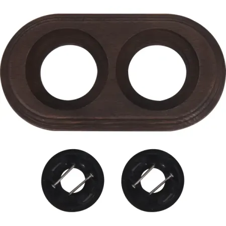 Рамка для розеток и выключателей Electraline Старое Дерево 2 поста цвет коричневый развивающая рамка пожарная машина дерево 15х15 см zk 011