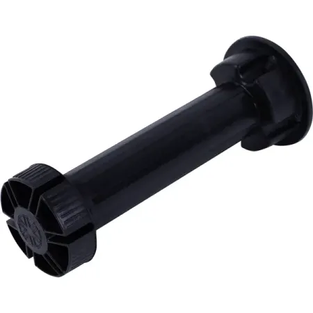 Ножка для мебели круглая высота 140-160 мм черная 4 шт