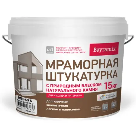 Штукатурка мраморная Bayramix Kashmir Gold-K 15 кг