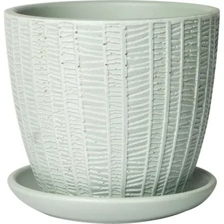 Горшок цветочный Метро ø12 v0.7 л бетон светло-серый