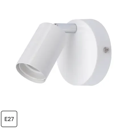 Спот поворотный Basico 1 лампа E27 3 м² цвет белый световые бусины hviero 1w