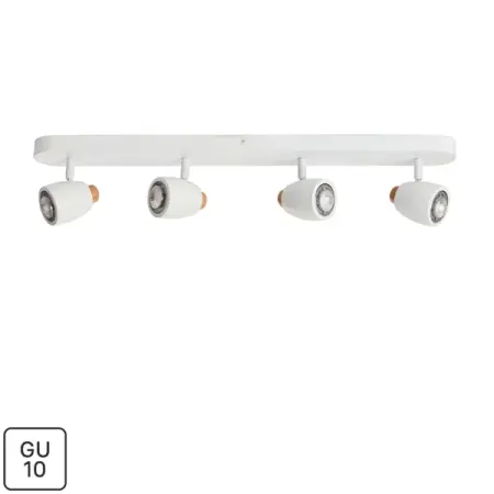 Спот поворотный Inspire Nordic 4 лампы GU10 8.4 м² цвет белый наполеон хилл принципы изобилия как правильное мышление помогает достигать целей и исполнять желания