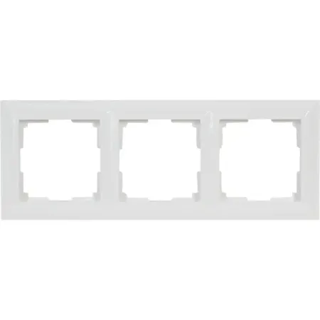 Рамка для розеток и выключателей Werkel Fiore 3 поста цвет белый