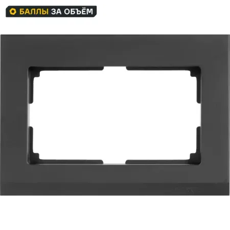 Рамка для двойных розеток Werkel Stark цвет чёрный матовый стеклянные рамки bseed для розеток