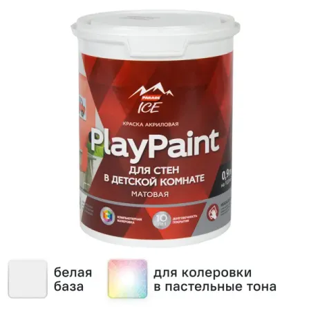 Краска для стен Parade DIY PlayPaint моющаяся матовая цвет белый база А 0.9 л людмила анатольевна белая переключите свои деньги на белую полосу книга практикум