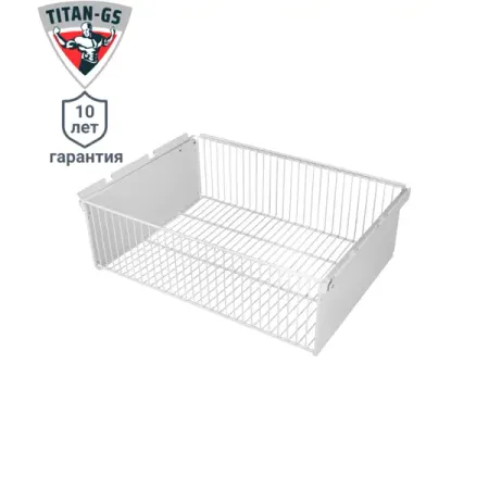 Корзина выдвижная Титан-GS 56.3x18.1x44 см сталь цвет белый shouzheng fastener алюминиевые выдвижные заклепки m2 4 m3 m3 2 m4 m5 m6 4
