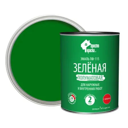 Эмаль ПФ-115 Простокраска полуматовая цвет зелёный 0.8 кг даниэль шрайбер время потерь