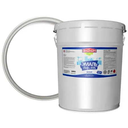 Эмаль Эконом ПФ-115 полуматовая цвет белый 20 кг лейкопластырь эконом стрипы хартманн cosmos 2см х 6см 250