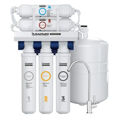 Система обратного осмоса Барьер Ватерфорт Осмо 5 ступени бак 12 л кран в комплекте шприцевые фильтры ks tek мембрана ptfe 0 22 мкм 13 мм гидрофобные 18 шт