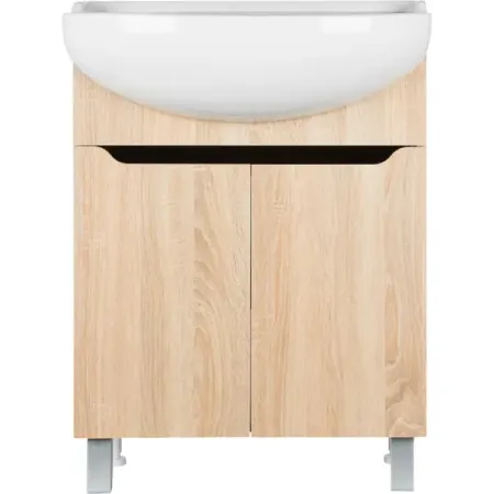 Тумба под раковину напольная «Руан» 60 см цвет бежевый