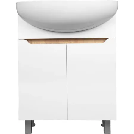 Тумба под раковину напольная «Руан» 60 см цвет белый