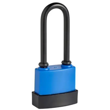 Замок внешний чугун 42мм с длинной дужкой крючок для ключей в виде собачьего хвоста