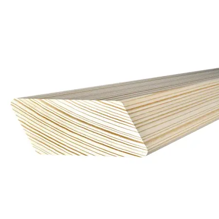 Брусок скошенный сращенный 28x70x2200 мм хвоя сорт Экстра без сучков