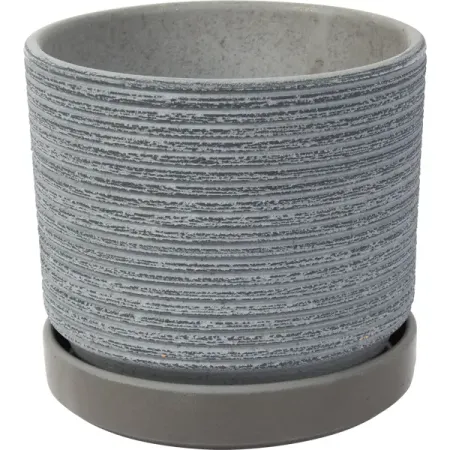 Горшок цветочный Лоза ø18 h16.5 см v2.6 л керамика серый искусственная очная лоза wisteria