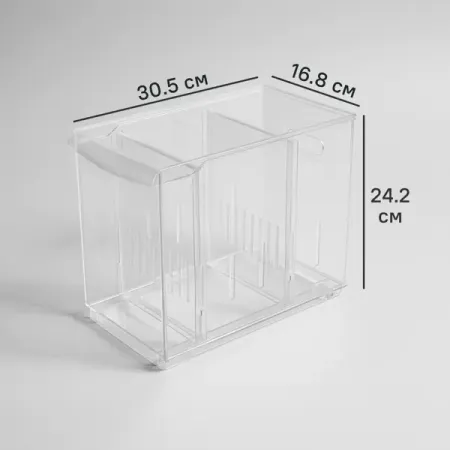 Контейнер Ролли 16.8x24.2x30.5 см 10.6 л пластик цвет прозрачный прозрачные крышки для контейнеров 10 шт