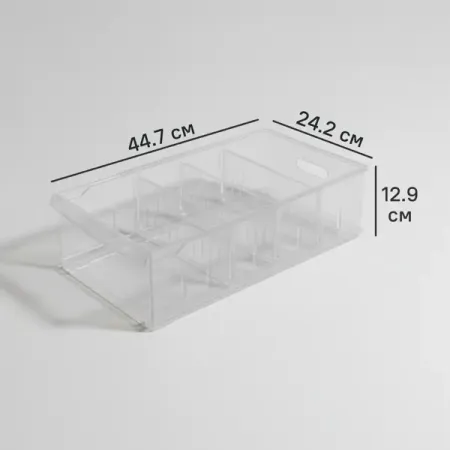 Контейнер Ролли 24.2x12.9x44.7 см 11.5 л пластик цвет прозрачный прозрачные крышки для контейнеров 10 шт